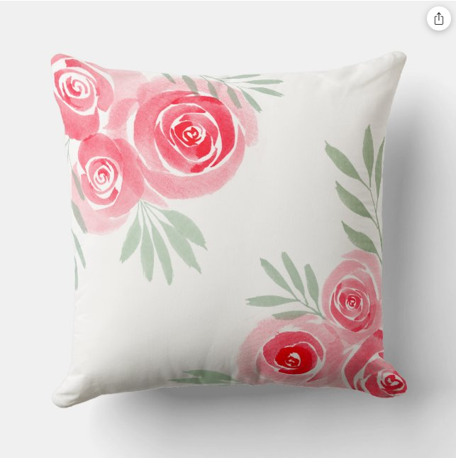 Twisted Fame And Pink Flowers Throw Pillow
