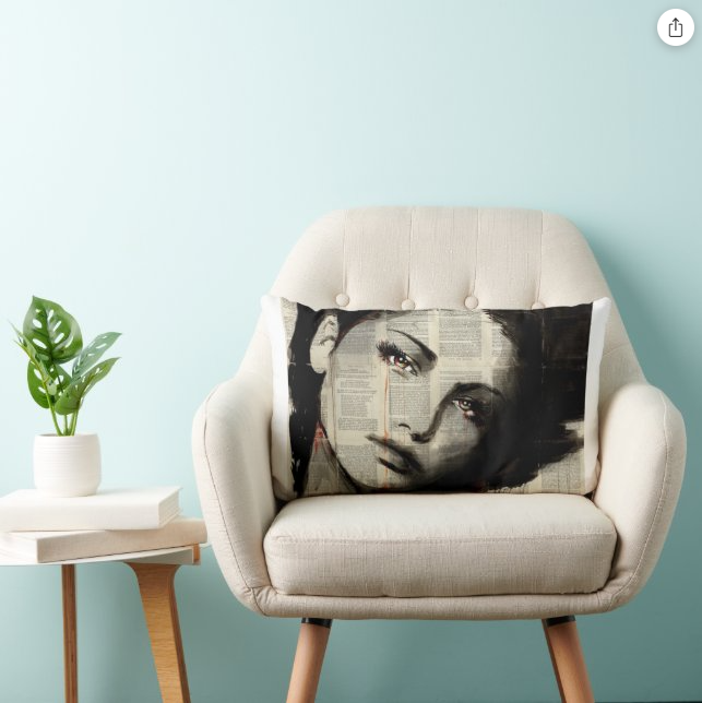 Lady Of The Novel Throw Pillow