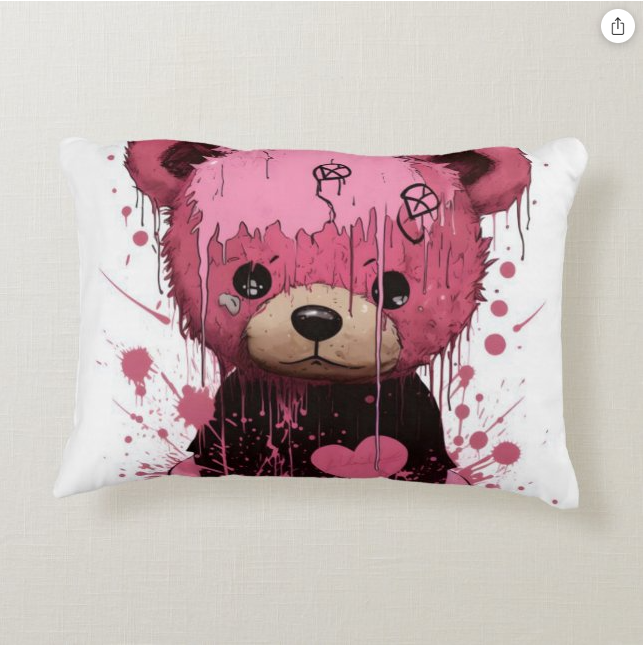 Pink Bear Accent Pillow