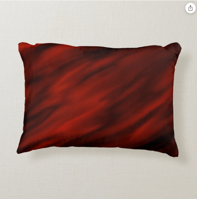 Red Graffiti Accent Pillow