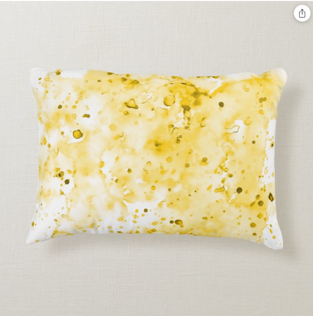 Splash Of Gold Jackal Accent Pillow