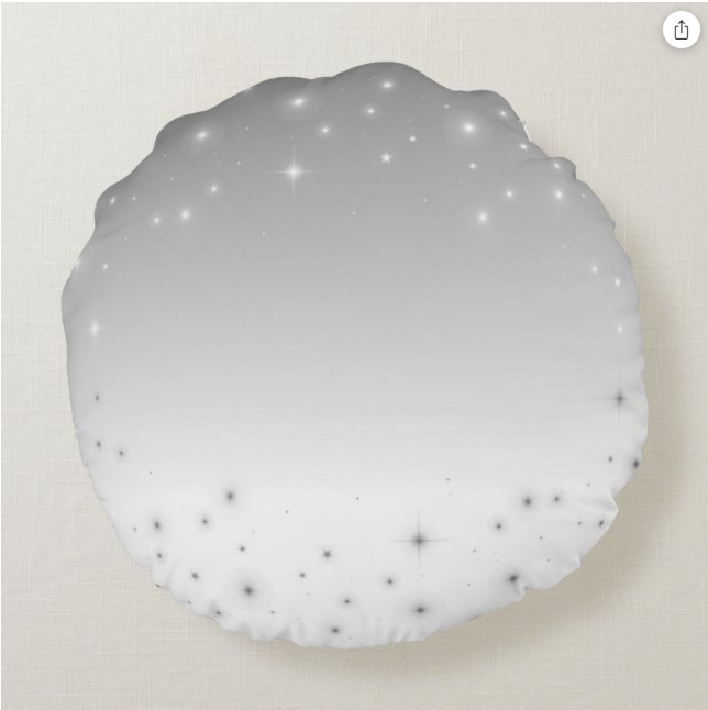 Cover Those Tears Grey Round Pillow