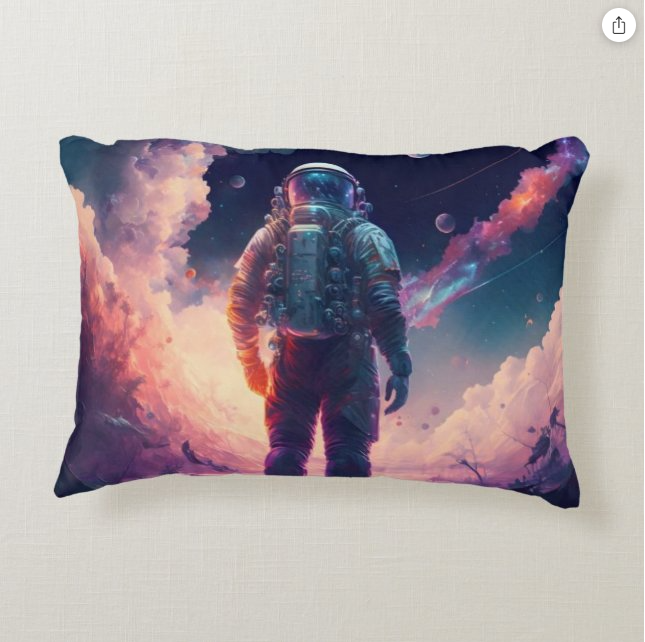 Space Adventure Accent Pillow