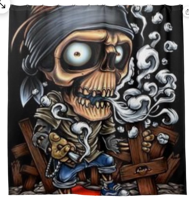 Captain Smoke Shower Curtains