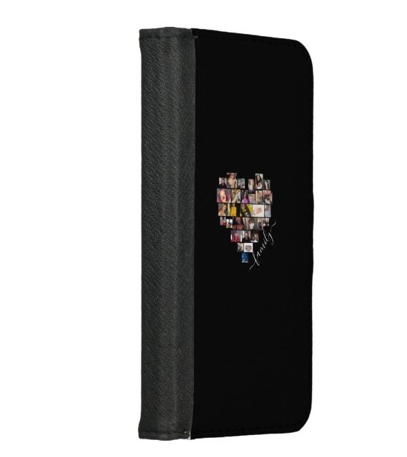 Black Heart Of Love iPhone 8/7 Wallet Case