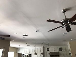 Finished kitchen ceiling drywall project