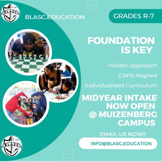 an advertisement for blasc education for grades r-7