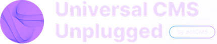 Universal CMS Unplugged Logo by dotCMS