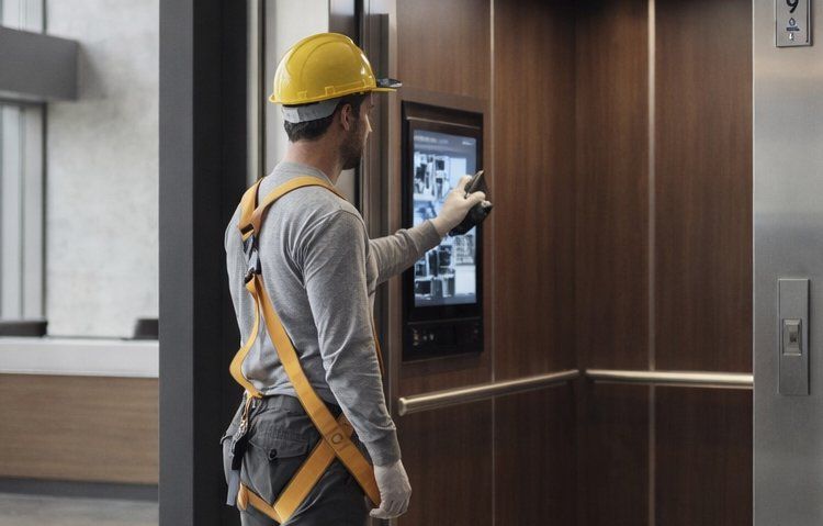 elevator maintenance in progress