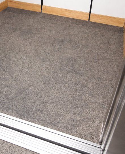 slip-resistant elevator cab flooring installation