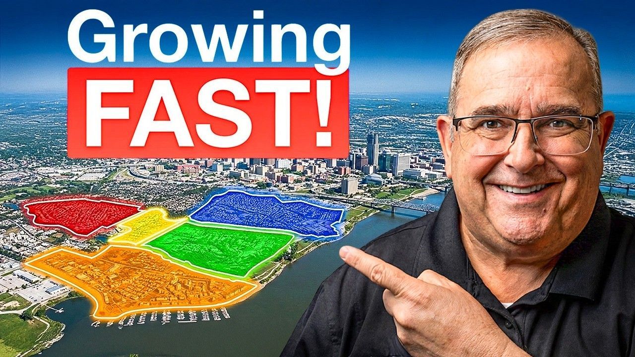 Man points to city map, with 