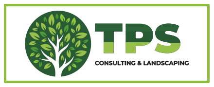 Logo for TPS Consulting & Landscaping: a tree graphic,
