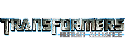 The Transformers Human Alliance logo with a metallic blue and gray color scheme.