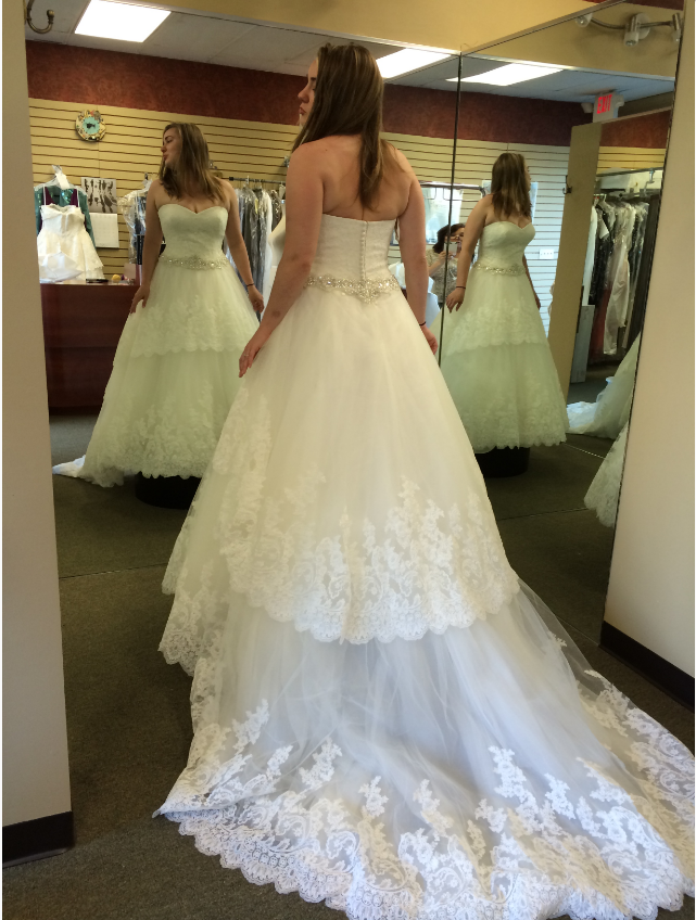 bride wearing ball gown