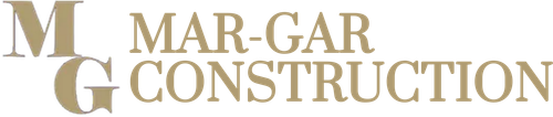 Logo for Mar-Gar Construction, with the letters MG stacked on the left and the words "MAR-GAR CONSTRUCTION" to the right.