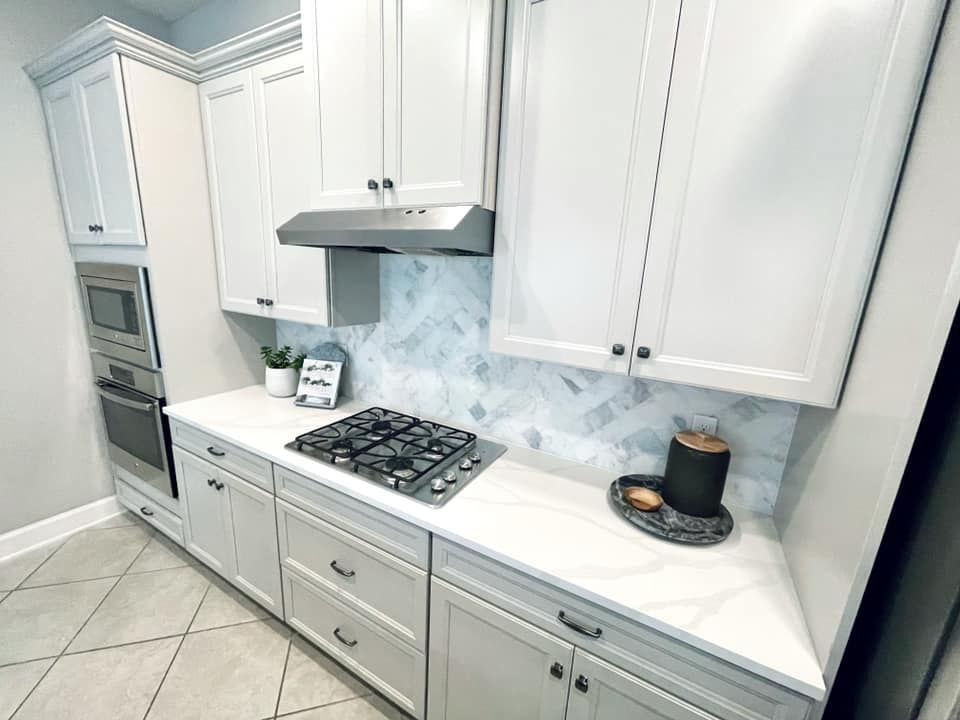 White Kitchen & Cabinets — Jacksonville, FL — Champagne Stone Company