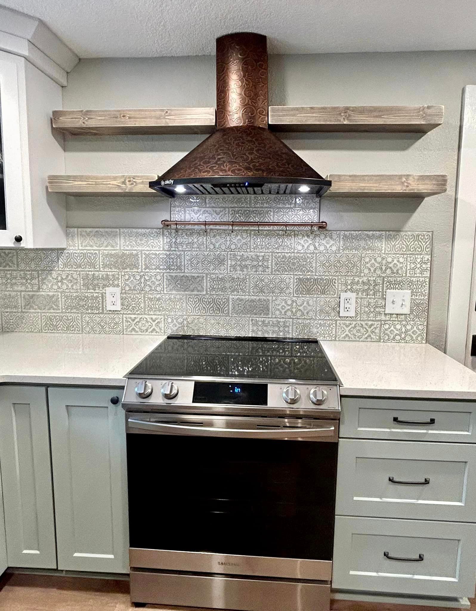 Quartz Countertop With Oven — Jacksonville, FL — Champagne Stone Company