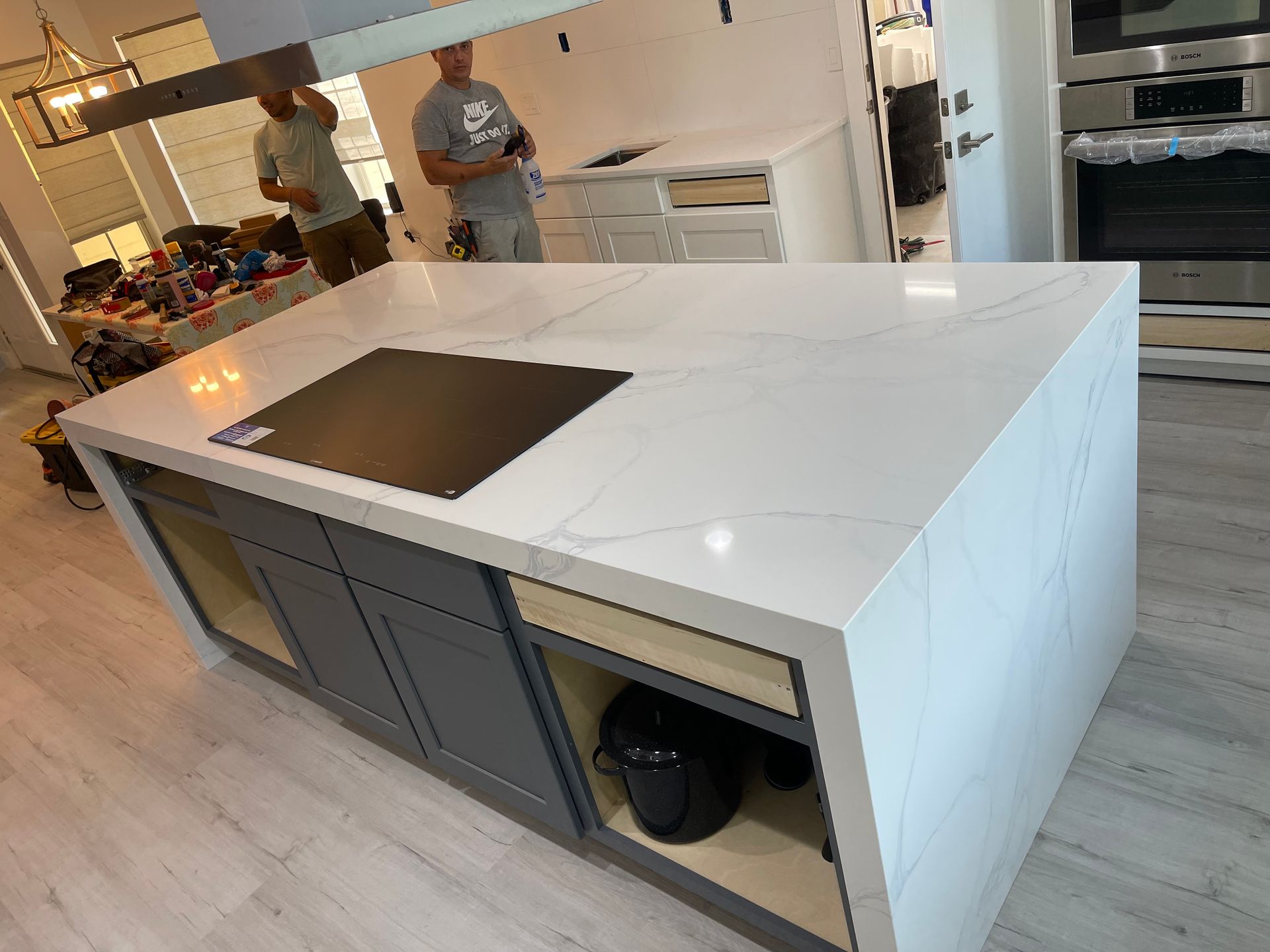 Bathroom With Lights — Jacksonville, FL — Champagne Stone Company