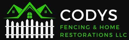 The logo for cody 's fencing and home restorations llc