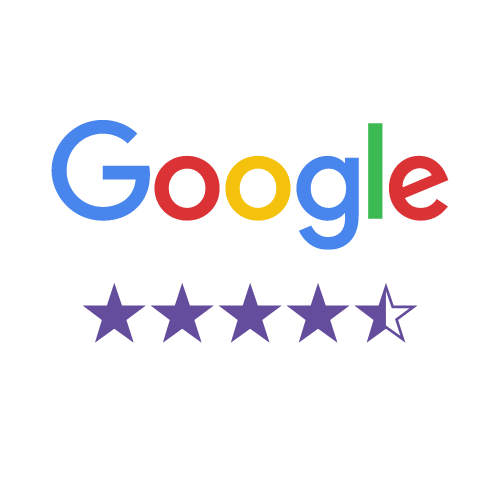 The google logo has five stars on it.