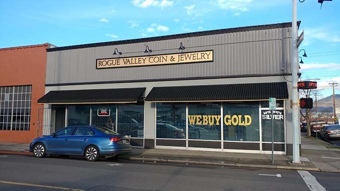 Rogue Valley Coin & Jewelry store front with 