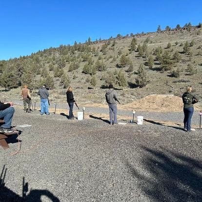 Waiting for trap shoot.