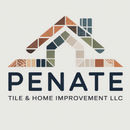 Logo for Penate Tile & Home Improvement LLC: house outline made of colorful tiles; company name below.