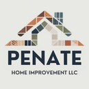 Logo for Penate Tile & Home Improvement LLC: house outline made of colorful tiles; company name below.