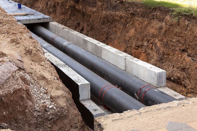 A Row Of Pipes Are Being Installed — Santa Maria, CA — Zeek's Plumbing
