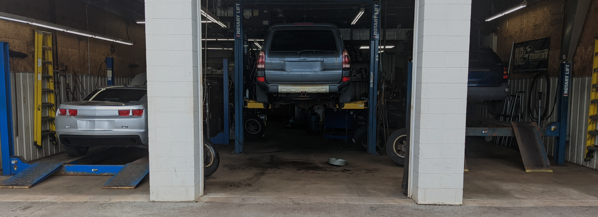 Car in a garage | Fair Muffler & Brake Shop