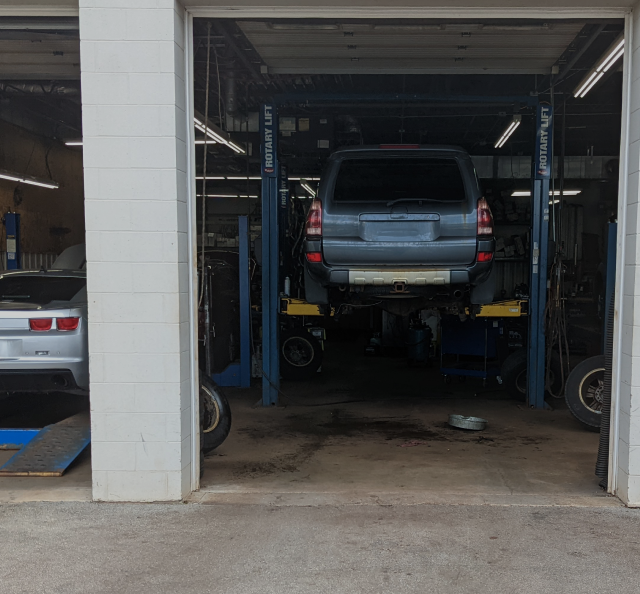 Car in a Garage | Fair Muffler & Brake Shop