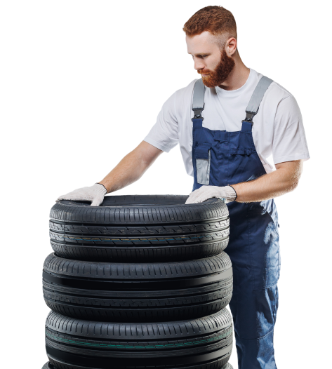 Tires with a Man Image | Fair Muffler & Brake Shop