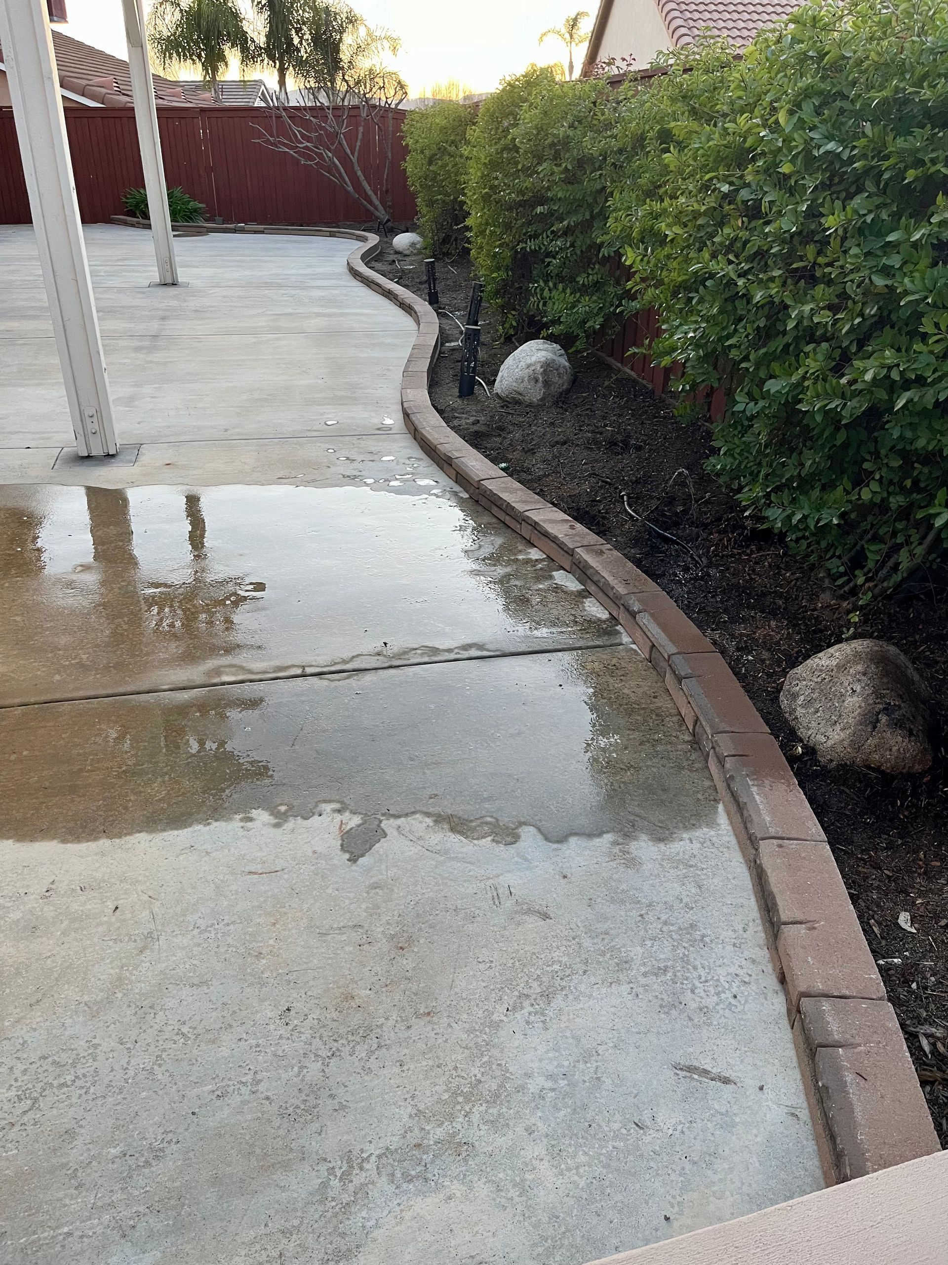 Removal of Overgrown Bushes and Weeds and Installation of Small Retaining Wall in Murrieta, CA