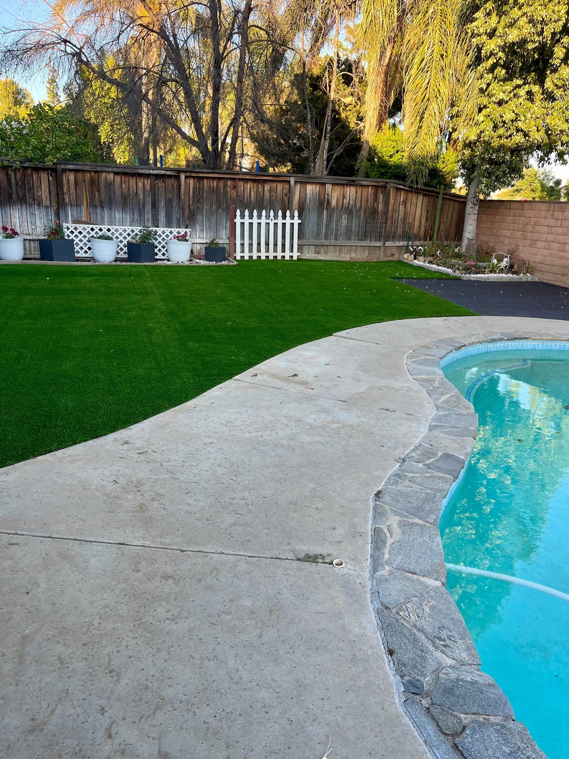 Artificial Turf Installation and Design for Residential Backyard in Murrieta, CA