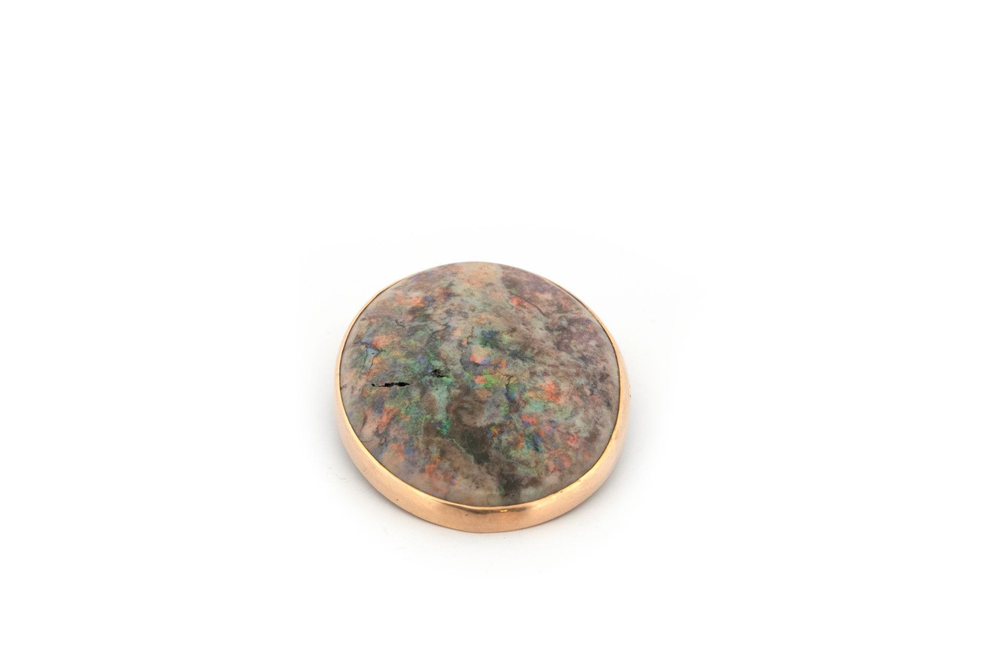 14k Yellow Gold Boulder opal Brooch/Pendant