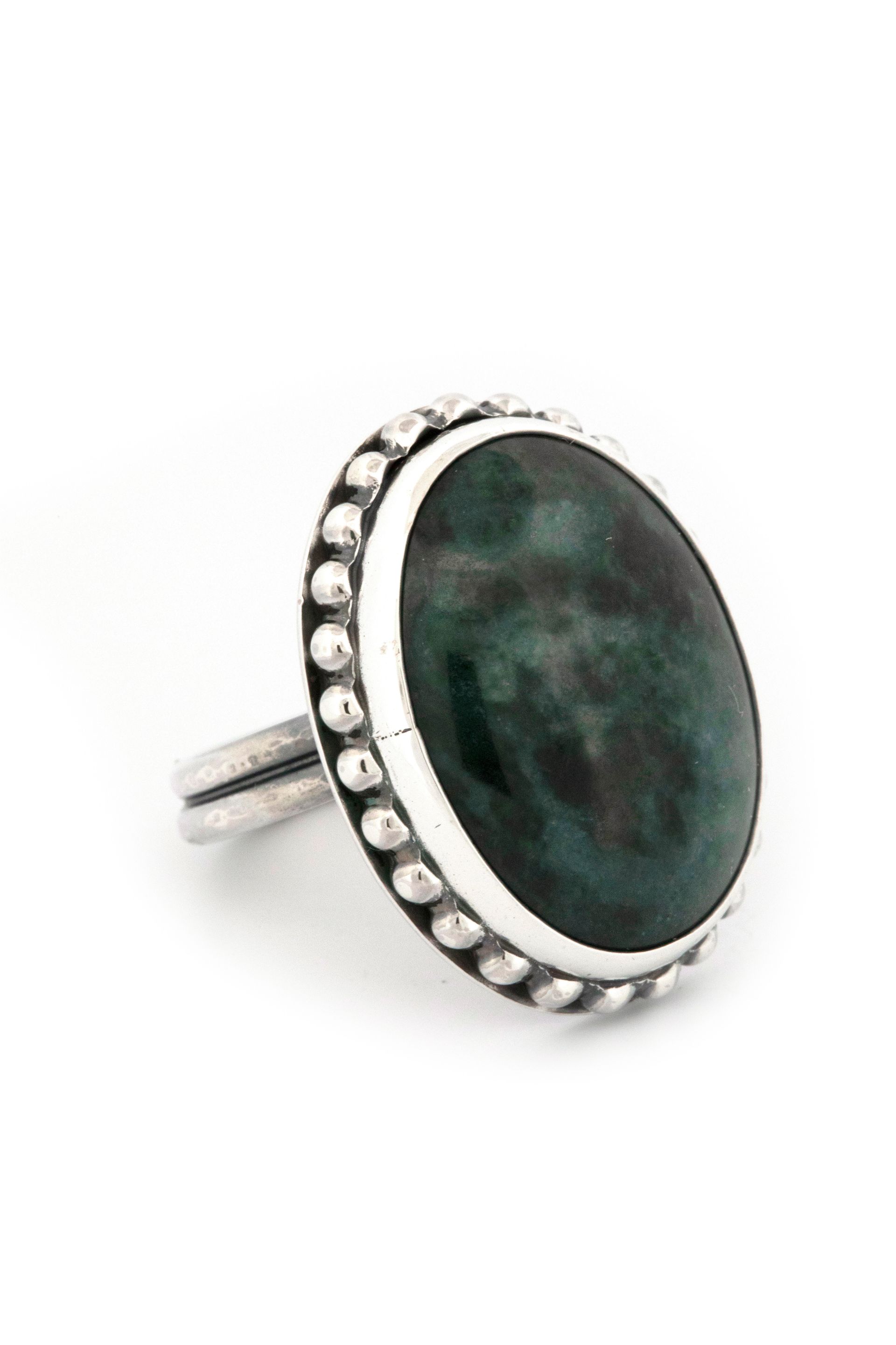 California Jadeite & Sterling Silver Ring