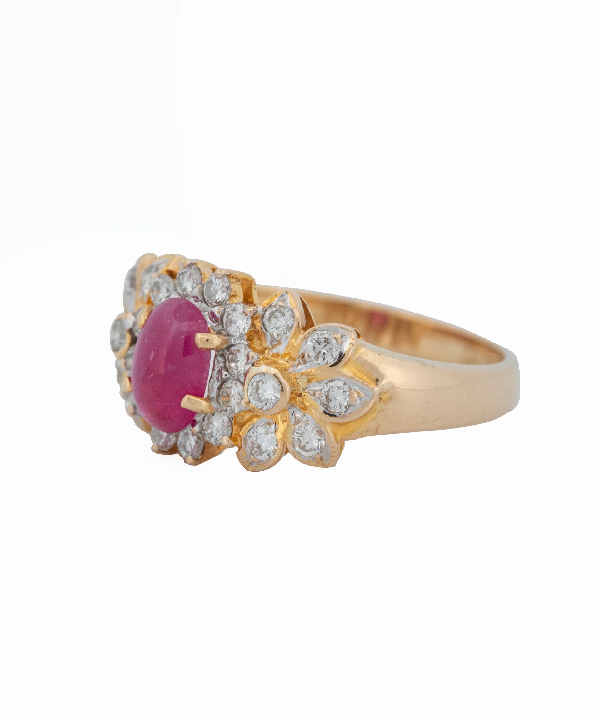 Ruby Diamond 18k Gold Ring