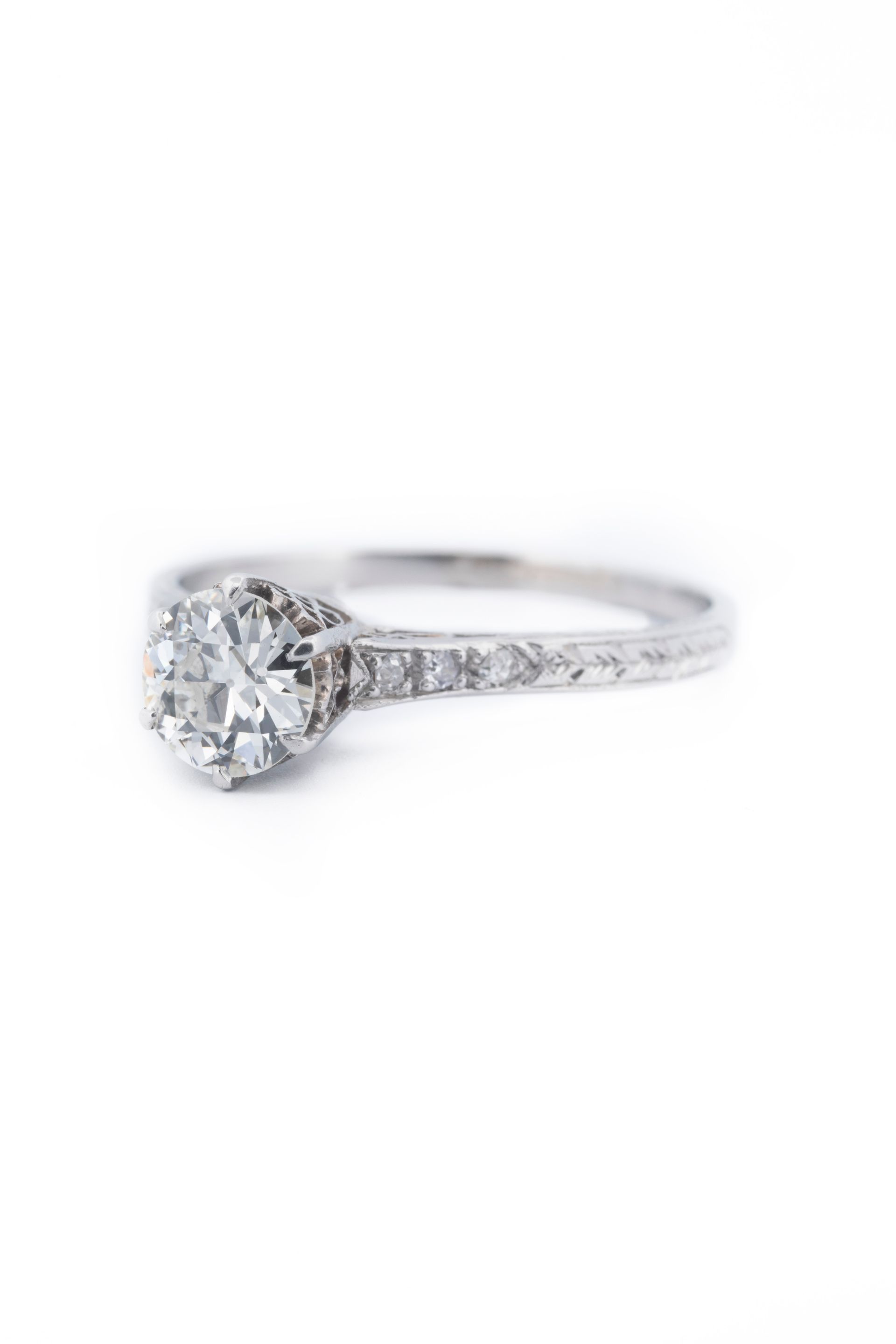 Vintage Platinum Diamond .70ct Ring
