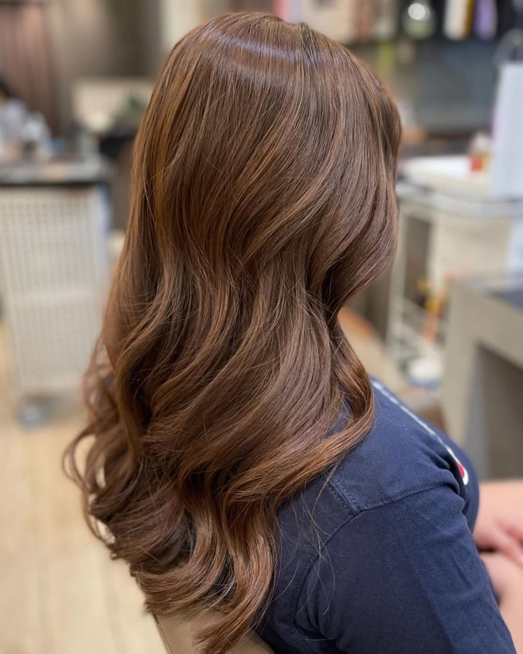 This is a photo of a Mocha Mousse Hair Color