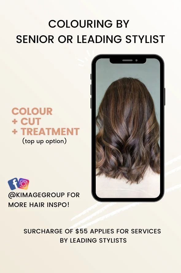 Colouring Service by Senior or Leading Stylists at Kimage Hair Salon