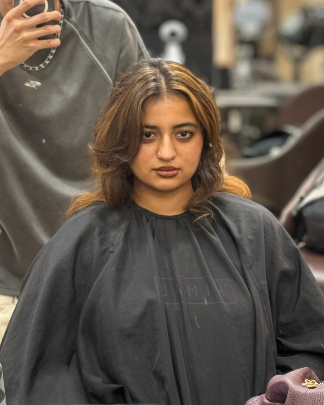 An image featuring Caramel Face Frame Highlights