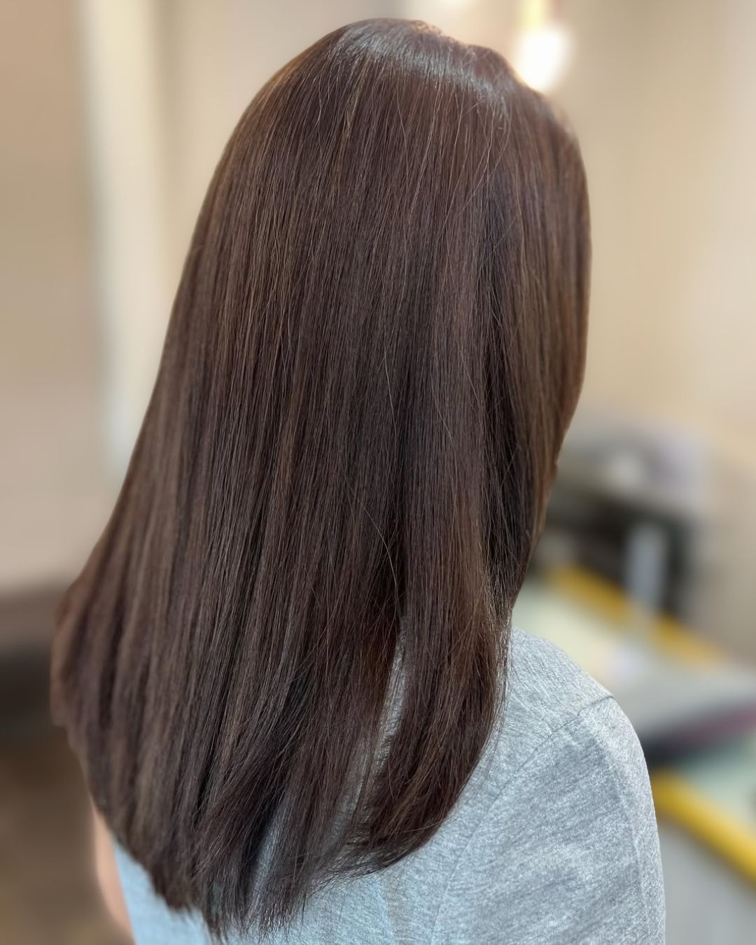 An image of a no bleach mocha brown hair color