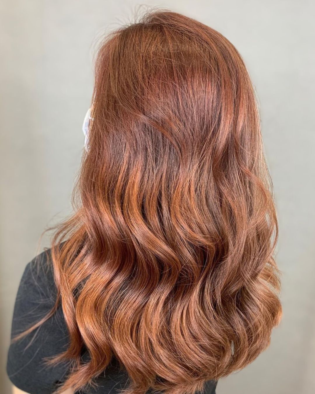 Copper balayage hair