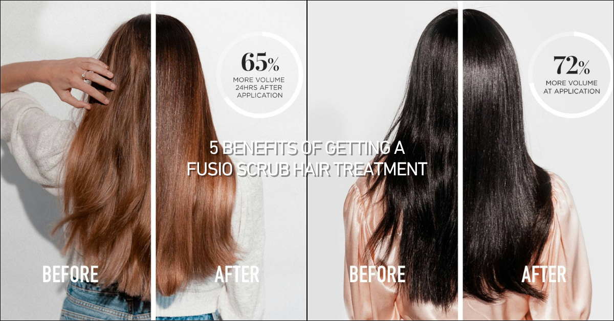 Images of the before and after of a Fusio Scrub Treatment