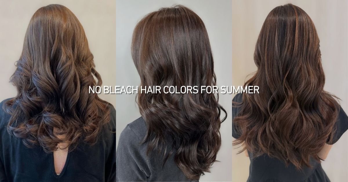 An image of no bleach balayage brown hair colors