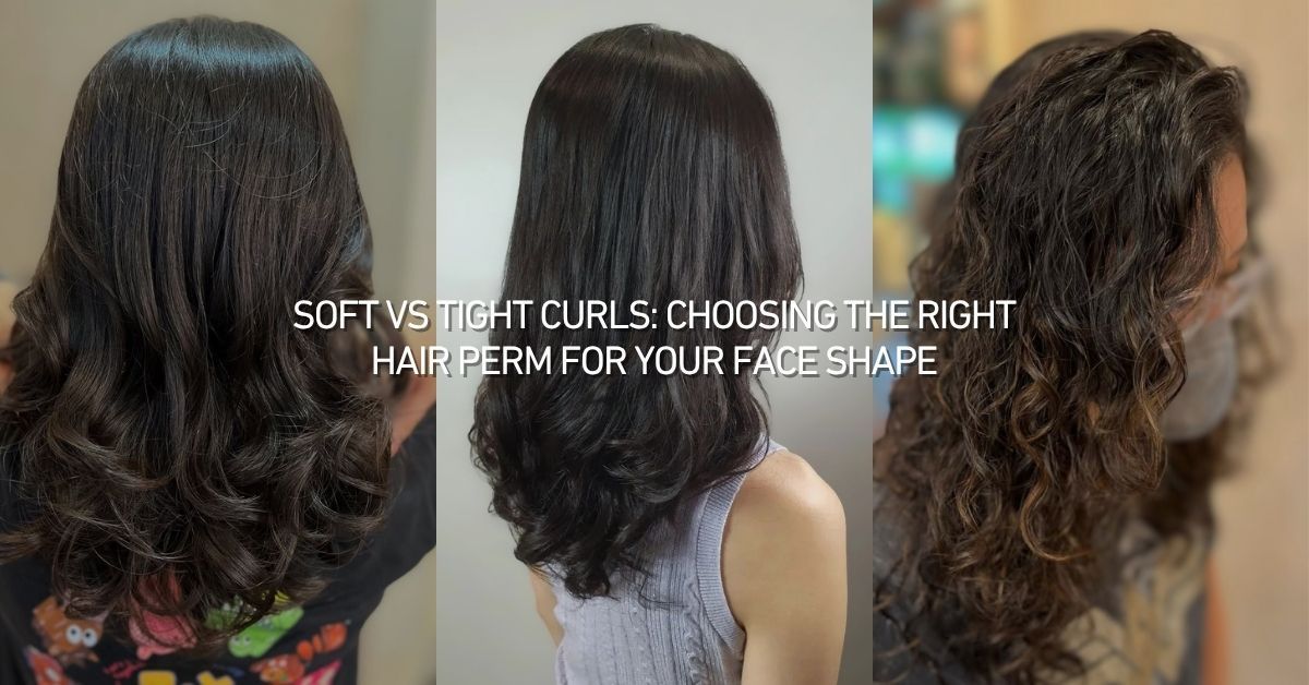 Images featuring hair perm hairstyles done at our hair salon in Singapore