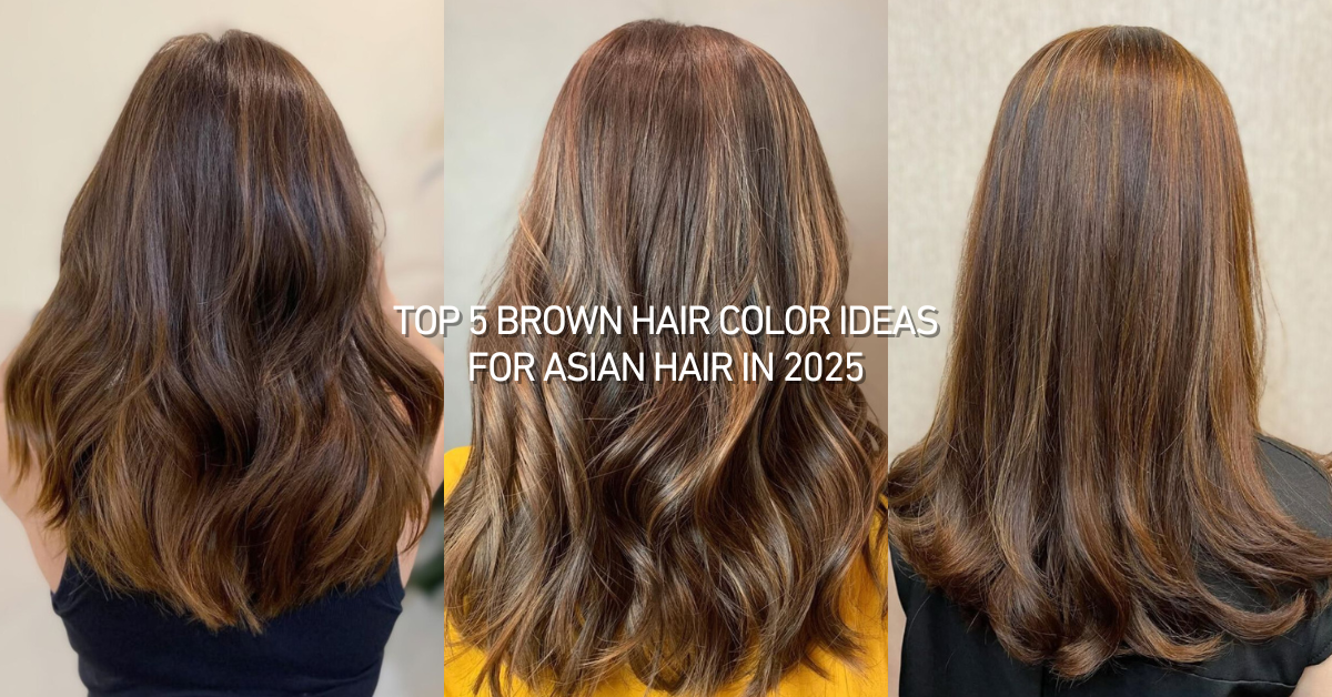 An image of brown hair color ideas for asian hair