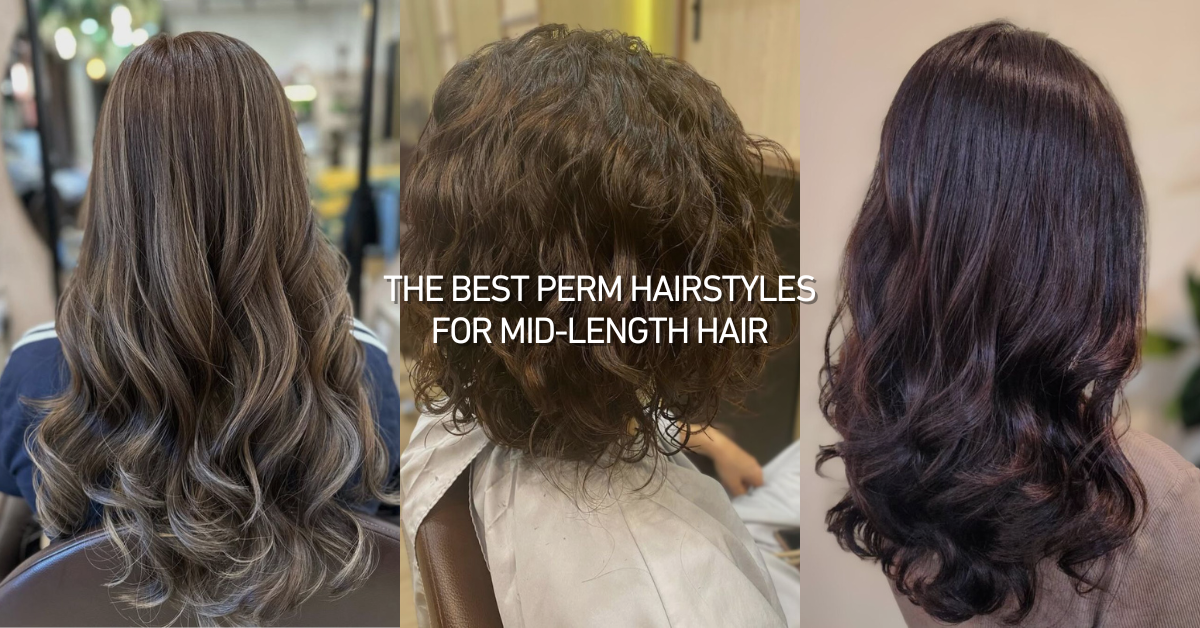 An image featuring different perm hairstyles by Kimage Salon hairdressers