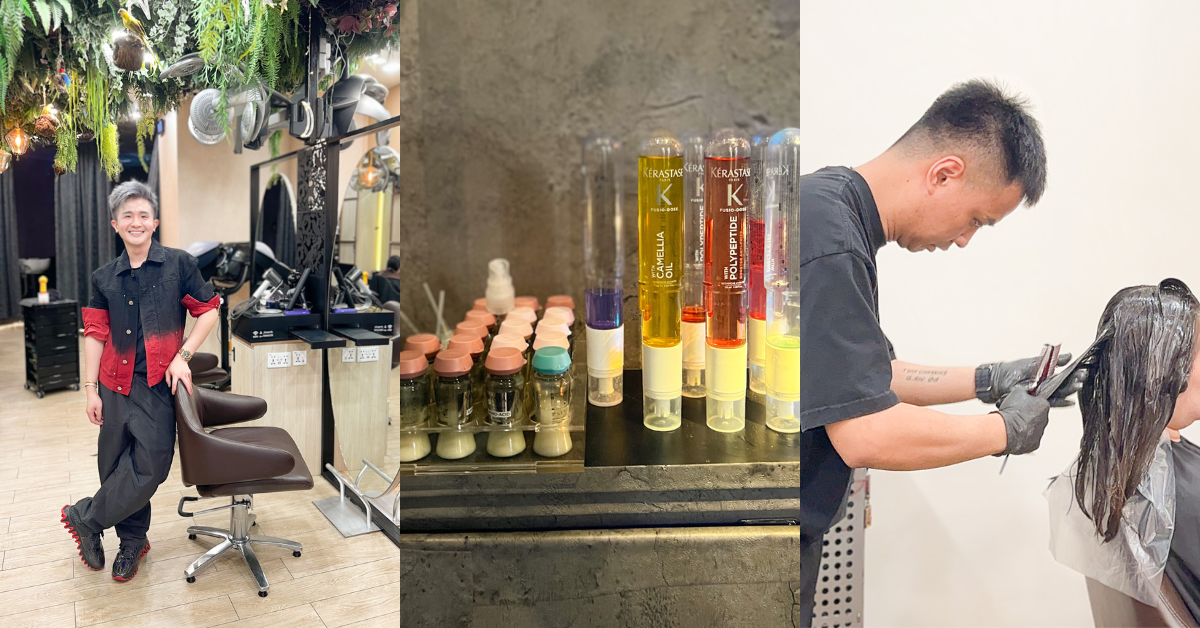 A photo of our hairdressers at our hair salon in Singapore