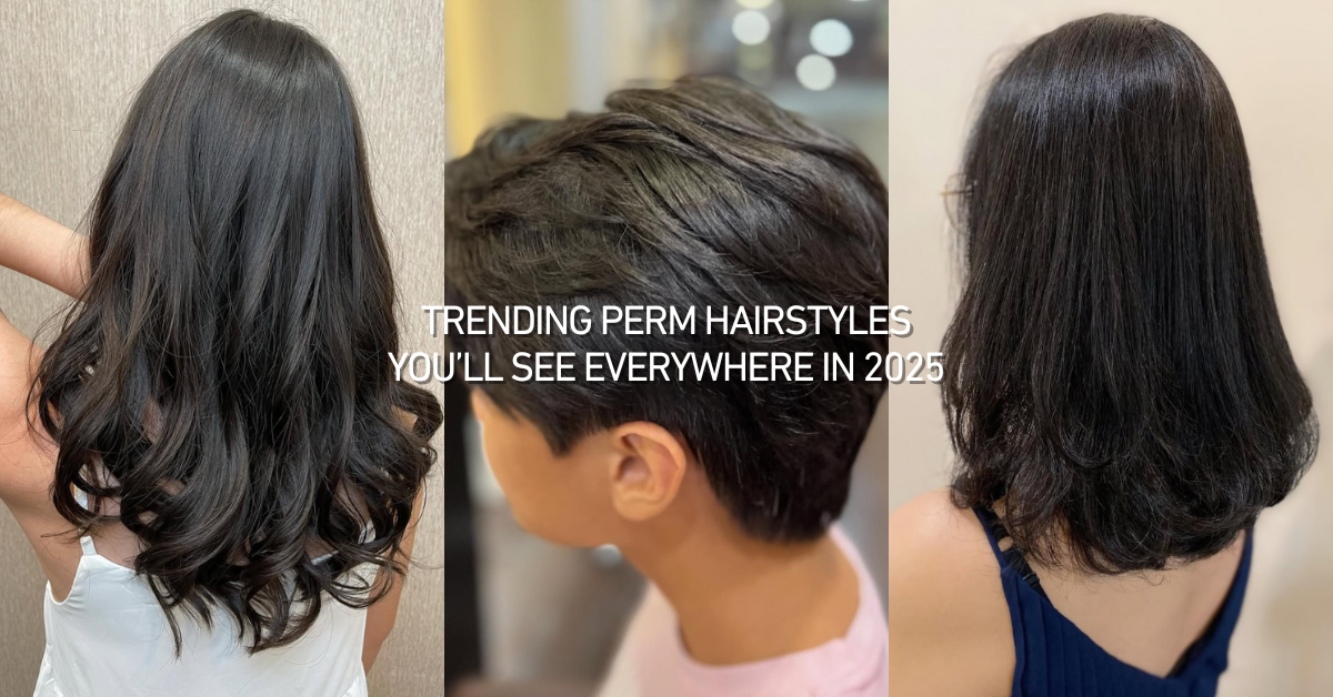 An image of perm hairstyles by our stylists at our hair salon in Singapore